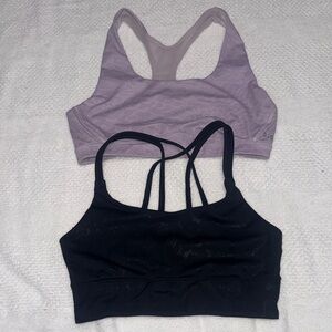 Women's Black and Lavender Sports Bras